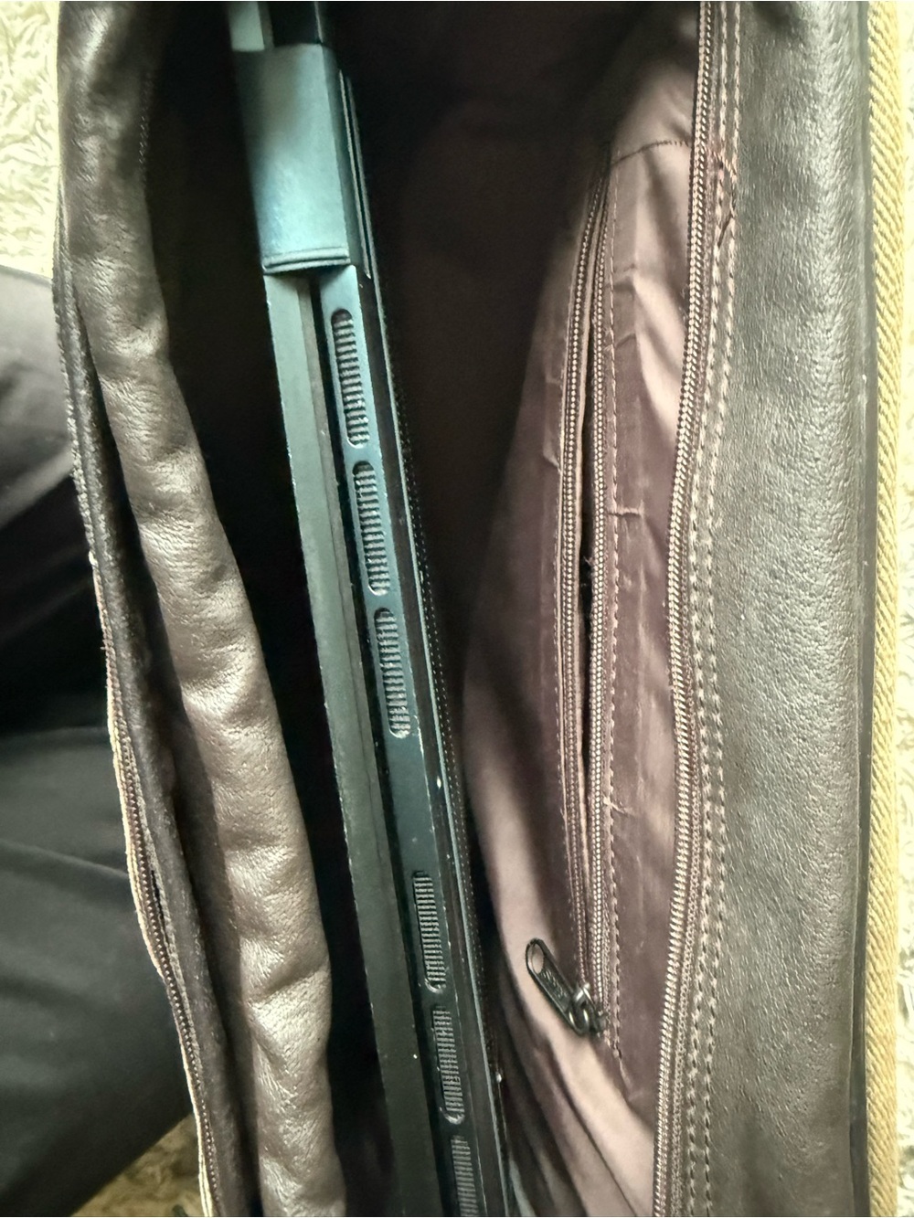 Leather Messenger Bag with padded, adjustable strap. Gender neutral. - Picture 15 of 16